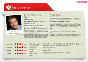 Meet Chris - a user persona of the blood.co.uk website. Photo above by TwentySix. 