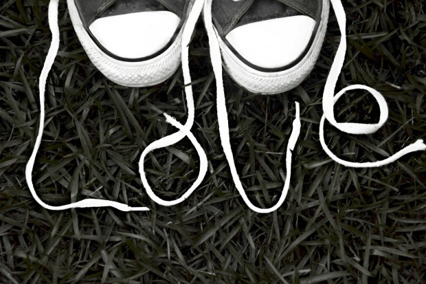 Image of shoe laces and shoes